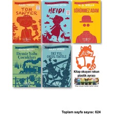 İş Bankası Kültür Yayınları Tom Sawyer Heidi Görünmez Adam Demir Yolu Çocukları Iki Yıl Okul Tatili