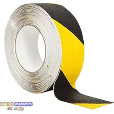 Evimdeyokyok Merdiven Kaydırmaz Bant 5cm x 25M Merdiven Kaymaz Sarı Siyah Tdrtr