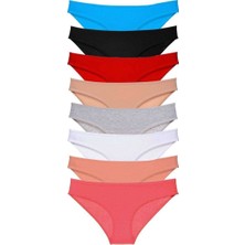 Bemy Store 8 Adet Süper Eko Set Likralı Kadın Slip Külot Set 2 M Mudanis