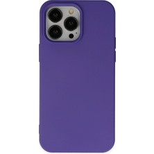 Evimdeyokyok Apple Iphone 14 Pro Kılıf Nano Içi Kadife Silikon - Mor Tdrtr