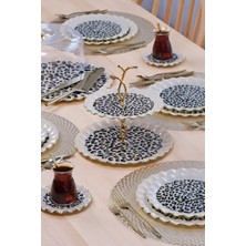 Glore Leopar Wavy 34 Parça Tea Time