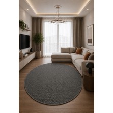 Tch Home Living Lys Bukle Yuvarlak Daire Antrasit Modern Yumuşak Jüt Taban Dokuma Halı Salon Mutfak Oturma Odası Koridor Yolluk Çocuk Odası Halısı 04300