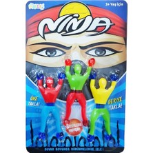 PopŞeker Yapışkan 3'lü Ninja Seti – Takla Atarak Inen Duvar Sürüngenleri