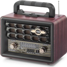 Evimdeyokyok Bluetooth Nostaljik Hoparlör Fm 23.5 x 12 x 19 cm NS8072BT Tdrtr