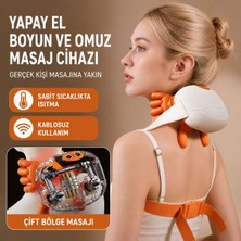 Azurtech     Akıllı Isıtmalı Boyun ve Omuz Masaj Aleti – Kablosuz Şarjlı Derin Doku Masaj Cihazı