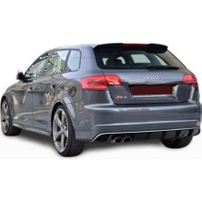 Tuning Vadisi Audi A3 Hb Spoiler 2006-2012 Vakum Ince Plastik Parlak Siyah
