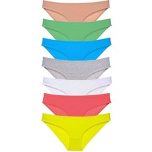 Bemy Store 7 Adet Süper Eko Set Likralı Kadın Slip Külot Çok Renkli Mudanis