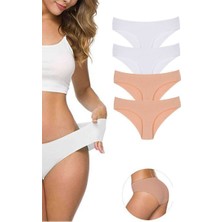 Bemy Store 4 Adet Kadın Dikişsiz Lazer Kesim Esnek Iz Yapmayan Külot S3 Mudanis