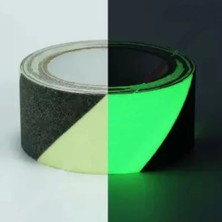 Evimdeyokyok Fosforlu Kaydırmaz Bant 50MMX5MT Çapraz Yeşil Fosforlu Merdiven Bandı 50MM Tdrtr