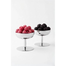 Kitchen Life 2'li Stainles Steel Ayaklı Sunumluk Paslanmaz Çelik Çerezlik Seti
