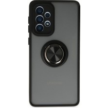 Evimdeyokyok Samsung Galaxy A33 5g Kılıf Montreal Yüzüklü Silikon Kapak - Siyah Tdrtr