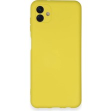 Evimdeyokyok Samsung Galaxy A04 Kılıf Nano Içi Kadife Silikon - Sarı Tdrtr