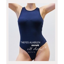 Kadın Halter Yaka Çıtçıtlı Body T1