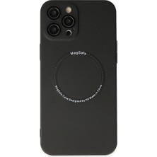 Evimdeyokyok Apple Iphone 12 Pro Kılıf Jack Magneticsafe Lens Silikon - Siyah Tdrtr