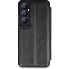Evimdeyokyok Realme C65 Kılıf Flip Cover - Siyah Tdrtr