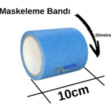 Evimdeyokyok Maskeleme Kağıt Bant Geniş Taban Bandı 100MMX20MT Mavi Tdrtr