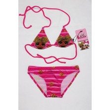 Freshness Uslucan Alışveriş Lol Bebekli Sarı Yıldızlı Kız Çocuk Üçgen Bikini Takımı