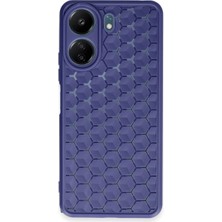 Evimdeyokyok Xiaomi Redmi 13C Kılıf Petek Silikon Kapak - Lacivert Tdrtr