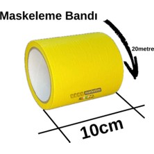 Evimdeyokyok Maskeleme Kağıt Bant Geniş Taban Bandı 100MMX20MT Sarı Tdrtr