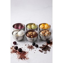 Kitchen Life 6'lı Stainles Steel Sofra Sunum Kahvaltılık Paslanmaz Çelik Çerezlik Kase