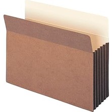 Uravas Store Smead Tuff® Dosya Cebi, Düz Kesim Tab, 5-1/4" Genişletme, Mektup Boyutu, Kırmızı Ip, Kutu Başı