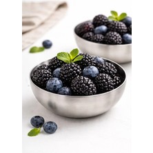 Kitchen Life 2'li Stainles Steel Sofra Sunum Çerezlik Kahvaltılık Paslanmaz Çelik Kase