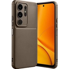 Uravas Store Vivo Y29 4g Auto Fus Karbon Kapak - Kahverengi