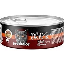 Uravas Store Prochoice Döner Beef, Sos Içinde Sığır Etli Tam &amp; Dengeli Yetişkin Kedi Maması 70 gr x 12 Adet