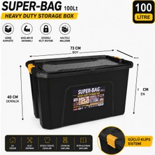 Super-Bag En Büyük Boy Plastik Saklama Kutusu 100 Litre Boy :73 cm En :49 Derinlik :40 cm