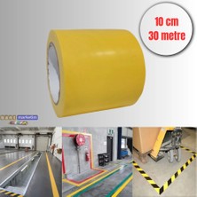 Evimdeyokyok Yer Işaretleme Bandı Sarı 10CMX30M Sarı Zemin Bandı Sarı Ikaz Bandı 100MM Tdrtr