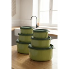 Kitchen Life 6’lı Yuvarlak Saklama Kabı Seti (2X300-2X600-2X1500ML) Mikrodalga ve Dondurucu Uyumlu
