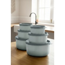 Kitchen Life 6’lı Yuvarlak Saklama Kabı Seti (2X300-2X600-2X1500ML) Mikrodalga ve Dondurucu Uyumlu