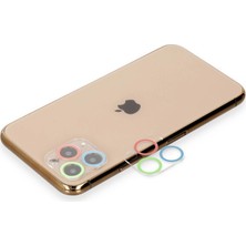 Evimdeyokyok Apple Iphone 11 Pro Max Renkli Kamera Lens Koruma Cam - Mavi-Yeşil Tdrtr