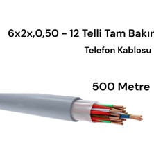 Stanbu 6X2X0,50 -12 Telli Tam Bakır Telefon Kablosu 500 Metre