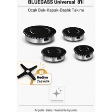 Bluegass Universal Parlak 8li Ocak Bek-Kapak-Başlık Takımı Arçelik-Vestel-Beko Uyumlu-Açıklamayı Okuyunuz