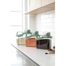 Kitchen Life 3'lü Ölçü Kapaklı Çok Fonksiyonlu Saklama Kabı-Ölçülü Deterjanlık 1,2 Lt