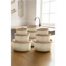 Kitchen Life 9’lu Yuvarlak Saklama Kabı Seti (3X300-3X600-3X1500ML) Mikrodalga ve Dondurucu Uyumlu
