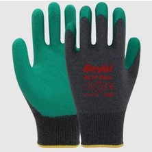 Uravas Store PL17 Flex Likralı Ipten Örme Lateks Eldiven No:10 Yeşil