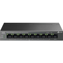 Erdo Ticaret Tp-Lınk LS109P 8 Port 10/100 +1 Port RJ45 Uplınk 63W 250 Metre Poe Mesafe Metal Kasa Swıtch