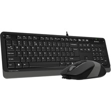 Erdo Ticaret A4 Tech F1010 Q USB Gri mm Kablolu Klavye Mouse Set