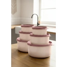 Kitchen Life 6’lı Yuvarlak Saklama Kabı Seti (2X300-2X600-2X1500ML) Mikrodalga ve Dondurucu Uyumlu