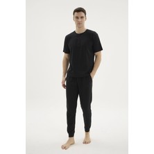 Uslucan Alışveriş Kocabey KKT-26155 Erkek Midi Yaka Pijama Takımı