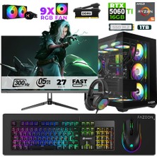 Xaser Star X350 Ryzen 5 7500F 32GB Ram 1tb M.2 Nvme SSD 16GB RTX5060TI 27" 300Hz Oyuncu Bilgisayarı