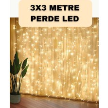 sbodurhome Dekoratif 3x3 LED Perde Işık Şelale Tasarım Enerji Tasarruflu
