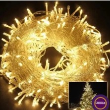 sbodurhome Yılbaşı Aydınlatması 100 LED Perde Hortum Sıcak Beyaz Işık