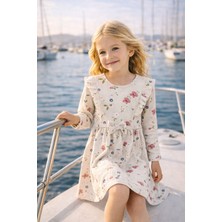 Baby Lory Kids Store Kız Çocuk Çiçek Desenli Kurdaleli Elbise