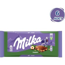 Milka Fındıklı Tablet Çikolata 80G - 6 Adet