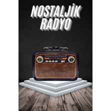 sbodurhome Eskitme Nostalji Tasarımlı Bluetoothlu Nostalji Radyo Ahşap Nostaljik Görünümlü