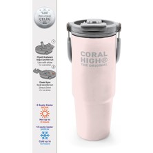 Coral High Toz Pembe Pipetli ve Direkt Içim Çelik Termos 900 ml 38756
