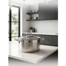 Hascevher Anett 28X24 cm Derin Tencere Cam Kapaklı